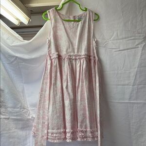 Pink Floral Kids Casual Dress